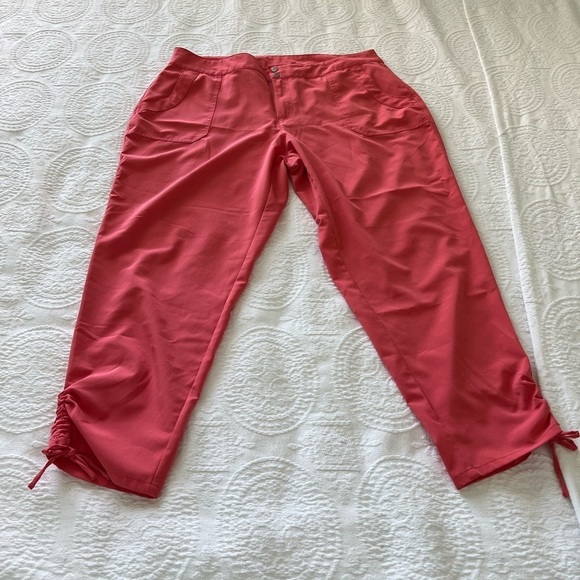 NWOT SUNDAY:Orange, lightweight with Drawstring hem. Sz 14 women capris. - Picture 5 of 11